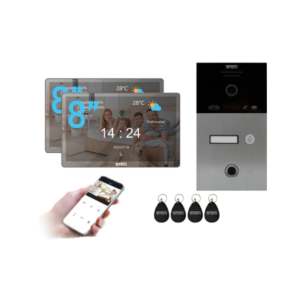 Lustrzany 5TECH 2x Virgo One PLUS(M) 8'' FHD | 82253 | Wideodomofon 2-żyłowy cyfrowy WiFi
