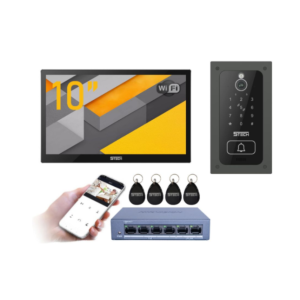 Wideodomofon IP WiFi FHD Vermis PLUS 10" (B) + 83243 + Switch POE