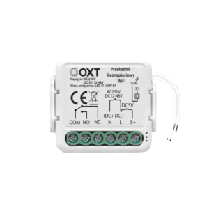 Moduł OXT210DC WIFI – Inteligentny mini przekaźnik 12–48V/230V - Smart home