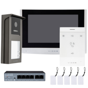 VIDOS M100-X + M110-U + S101-2 | wideodomofon + stacja bramowa + monitor | WiFi