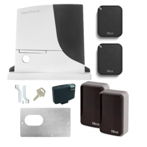 Nice Robus 600 - 24V - zestaw (piloty Nice FLO2RE ) - zestaw podstawowy - napęd do bram przesuwnych - waga bramy do 600kg