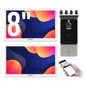 Wideodomofon 82228C 2-żyłowy 2x Virgo One PLUS 8'' (W) -  5TECH - WiFi FHD