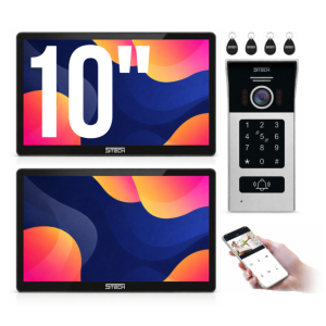 Wideodomofon 5TECH 82225 + 2x Monitor VIRGO 10'' (B) - 2-żyłowy Cyfrowy WiFi FHD