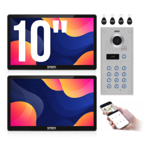 Wideodomofon 2-żyłowy 2x Virgo One PLUS 10'' (B) - 82222 - 5TECH - WiFi FHD