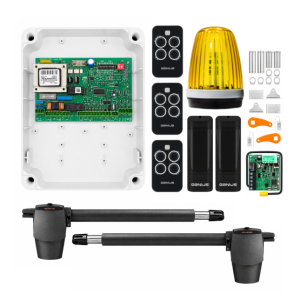 Napęd GENIUS GBAT 300 - Zestaw rozbudowany + Sygnalizacja - Do 3m skrzydło - 230V