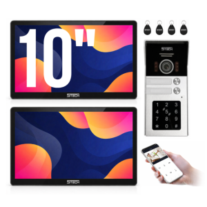 Wideodomofon 5TECH 10'' 2x Virgo PLUS(B)/82225-2 - 2-żyłowy Cyfrowy WiFi FHD