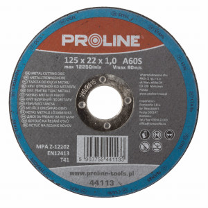 Tarcza do cięcia metalu, T41, 125x2.5x22A30S PROLINE