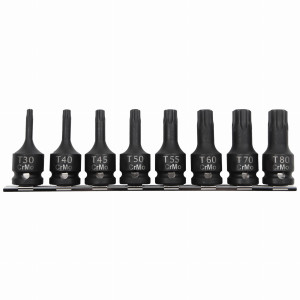 Zestaw 8szt. bitonasadek udarowych 1/2' TORX T30-T80 BOX PROLINE