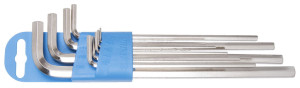 Zestaw 9 kluczy imbusowych długich 1.5-10mm, na plastikowym wieszaku -220/3LPH UNIOR