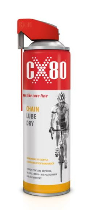 Suchy smar do łańcucha rowerowego BIKE CHAIN LUBE DRY 500ml DUO-SPRAY CX80