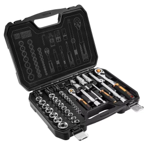 Klucze nasadowe 1/2", 1/4", zestaw 73 szt. NEO TOOLS