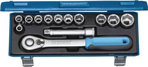 Zestaw kluczy nasadowych 1/2" 19 KMU GEDORE