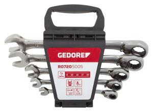 Zestawy kluczy płasko-oczkowych z grzechotką przełączalną R0720XXXX GEDORE RED
