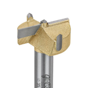 Wiertło trzpieniowe GOLD D=35xH=15xd=10 do zawiasów i puszek GLOBUS