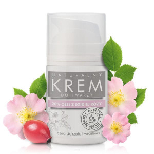 Naturalny krem do twarzy z dziką różą 50ml E-Fiore