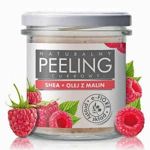 Naturalny peeling cukrowy malinowy 300g E-Fiore