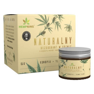 Naturalny dezodorant konopny w kremie z CBD o zapachu wanilii i Ylang Ylang 65g HempKing