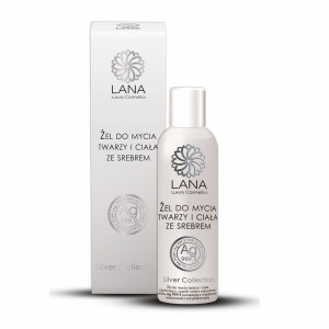 Żel do mycia twarzy i ciała ze srebrem 200ml Lana Luxury Cosmetics