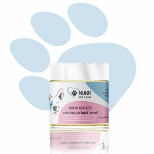 Naturalny krem kojący na łapki i nosek dla psa 60ml Nuka