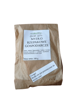 Mydło rzepakowe gospodarcze w kostce 100g Ziołowe Szepty