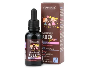 Witaminy ADEK junior w kroplach 30ml Skoczylas