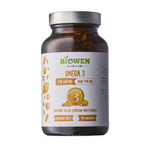 Omega 3 660 mg EPA, 440 mg DHA, 90 kapsułek Biowen