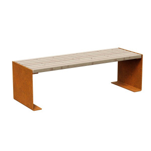 Ławka miejska/ogrodowa Corten FLANCO B3 | szer. 150x 50 cm | wys. 46 cm |