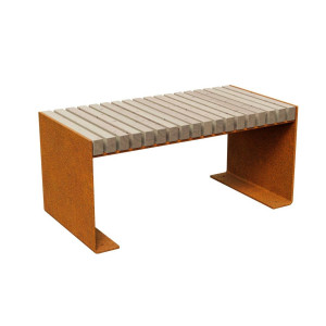 Ławka miejska/ogrodowa Corten FLANCO A4 | szer. 180x 50 cm | wys. 46 cm |