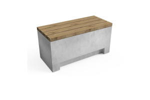 Ławka betonowa NORDIC 02 90x45x40h z opcją oświetlenia