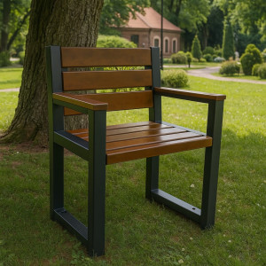 Krzesło nowoczesne z oparciem i podłokietnikami