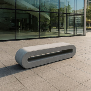Siedzisko betonowe Owal 130x38x42h