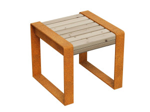 Ławka ogrodowa/miejska Corten MARCO 1 50x50x46h