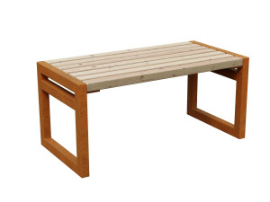 Ławka ogrodowa/miejska Corten CUADRO 2 100x50x46h