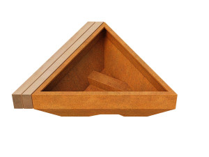 Ławko-donica Corten BASTIDOR 3 140x121x45h