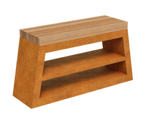 Stół ogrodowy Corten MESA 3 168x50x82h
