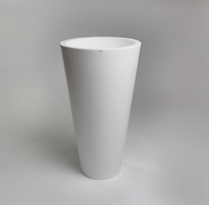 Wysoka donica Della | wys. 90 cm | szer. 49 cm | biała bez półki