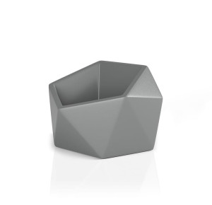 Donica Vesari szara z półką ograniczająca przestrzeń sadzenia