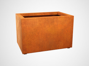 Donica metalowa - Corten LARGO 5 | wys. 60 cm, szer. 90 x 60 cm |