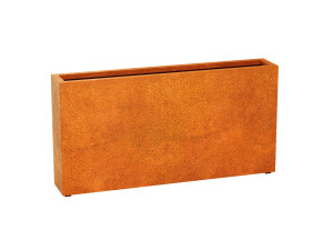 Donica metalowa Corten ESTRECHO 25 | wys. 90 cm, szer. 180 x 30 cm |