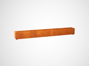 Donica metalowa - Corten LARGO 4 | wys. 30 cm, szer. 270 x 30 cm |