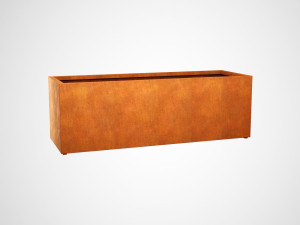 Donica metalowa - Corten LARGO 11 | wys. 90 cm, szer. 270 x 90 cm |