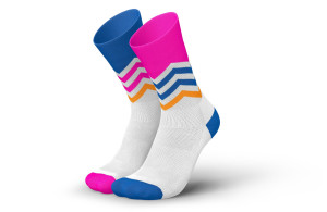 Skarpety Incylence Running Volts Blue Pink (High Cut) biało-niebiesko-różowe