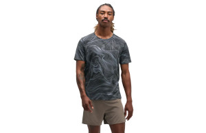 Koszulka Hoka EveryRun Short Sleeve czarno-biała męska