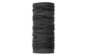 Chusta/maska Buff Merino Wool Solid Grey z wełny Merino lightweight 125 szara