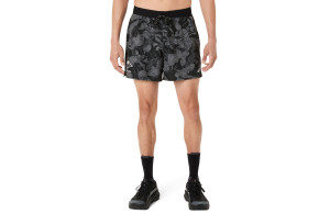 Spodenki Asics Fujitrail All Over Print 5in Short czarno-szare męskie