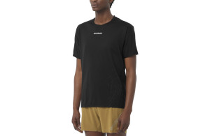 Koszulka Salomon Sense Aero SS Tee GFX czarna
