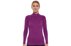Koszulka termoaktywna Brubeck Extreme Wool LS1665W z wełny merino damska fuksjowa AW24