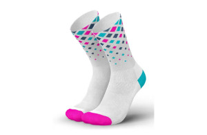 Skarpety Incylence Running Crystals White Pink Cyan (High Cut) biało-różowo-niebieskie