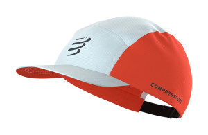 Czapka Compressport 5 Panel Light Cap pomarańczowo-biała