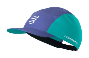 Czapka Compressport 5 Panel Light Cap zielono-niebieska